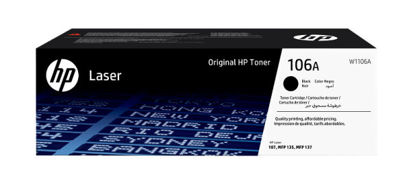 HP 106A Qara Orijinal Laser Toner Kartric (W1106A)