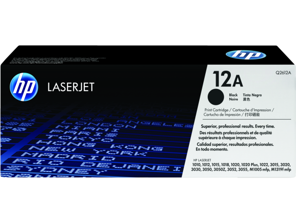 HP 12A Qara Orijinal LaserJet Toner Kartric, Q2612A
