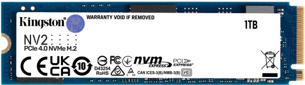 Kingston NV2 1TB PCIe 4.0 NVMe M.2 SSD (SNV2S/1000G) - 2 şəkil