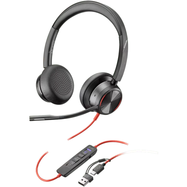 Poly Blackwire C8225-M Stereo Headset USB-C/A Teams (8X225AA)