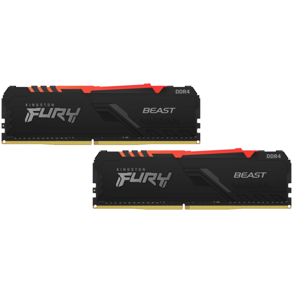 Kingston FURY Beast RGB 16GB DDR4 3733MHz CL19 (Model: KF437C19BBAK2/16)