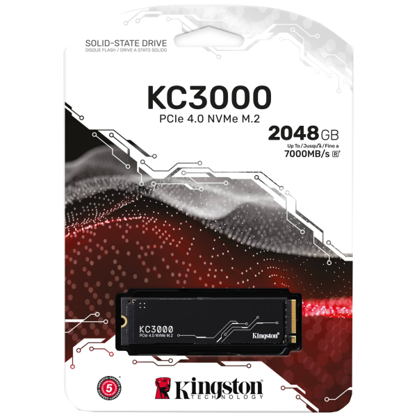 Kingston KC3000 2TB PCIe 4.0 NVMe M.2 SSD (Model: SKC3000D/2048G)
