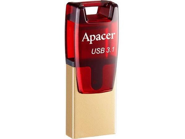 USB Flash Kart Apacer AH180 32GB USB 3.1 Type-C Dual Flash Drive (AP32GAH180R-1) - 2 şəkil