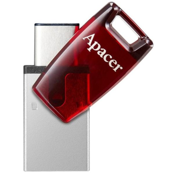 USB Flash Kart Apacer AH180 128GB Red (AP128GAH180R-1) - 2 şəkil