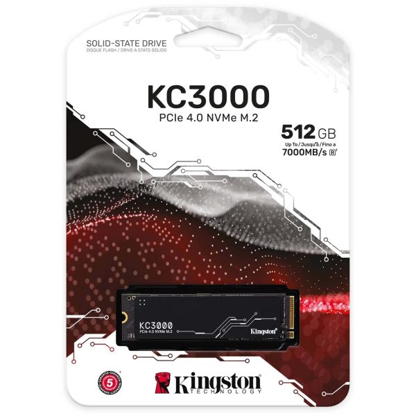 Kingston 512Gb KC3000 PCIe 4.0 NVMe M.2 SSD - 2 şəkil